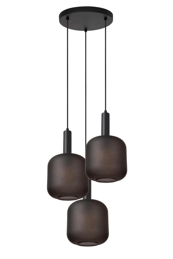 Lucide ELOISE - Pendant light - Ø 40 cm - 3xE27 - Black - turned off